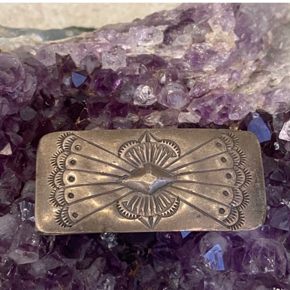 Vintage metal Navajo Native American money clip
